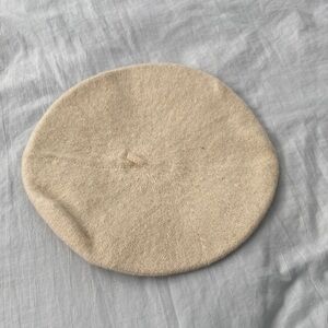 Beige Beret Hat